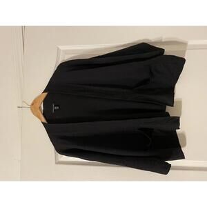 Eileen Fisher organic linen black open front cardigan Small/Medium